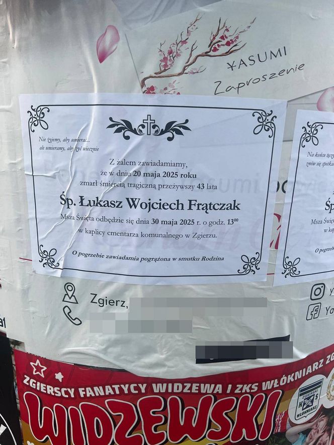 Zgierz. Kilkaset nekrologów dwóch radnych miejskich. To Przemysław Jagielski i Łukasz Frątczak [ZDJĘCIA].