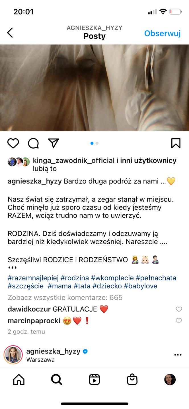 Agnieszka Hyży urodziła !