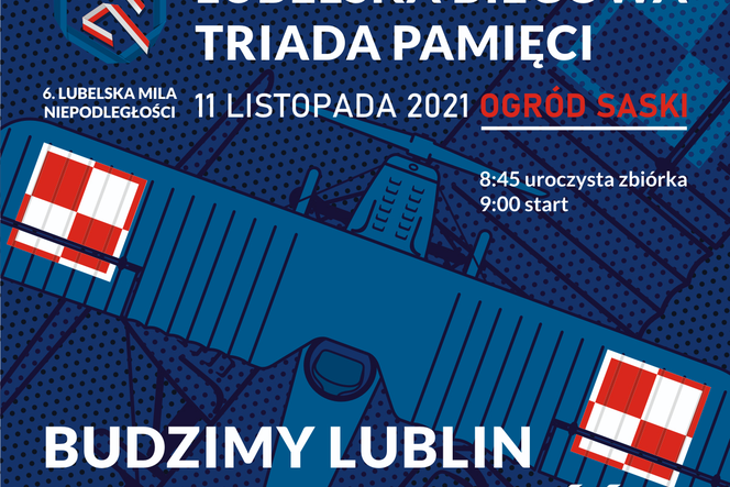 Lublin - poranny Bieg Niepodległości i medal z samolotem