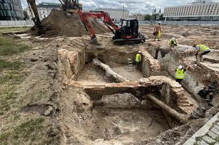 Prace archeologiczne na terenie pałacu Brühla