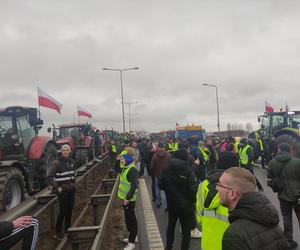 Protest rolników w Elblągu na S7