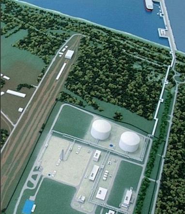 Makieta terminalu LNG w Świnoujściu