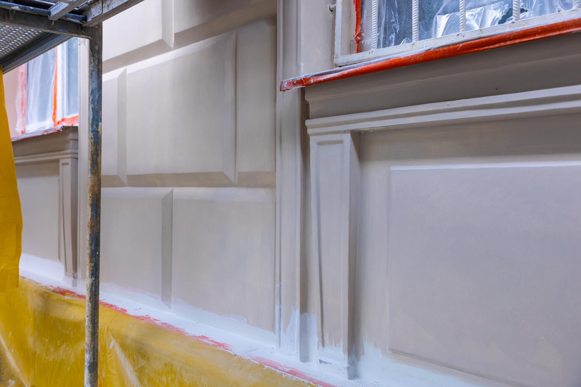 Budynek przy Chopina podczas modernizacji