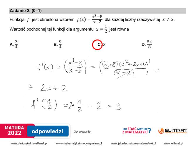 Matura 2022 matematyka poziom rozszerzony: odpowiedzi i rozwiązania zadań