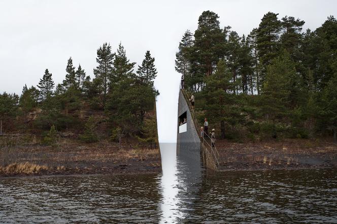 Jonas Dahlberg, wizualizacja pomnika ofiar Andrasa Breivika na wyspie Utoya