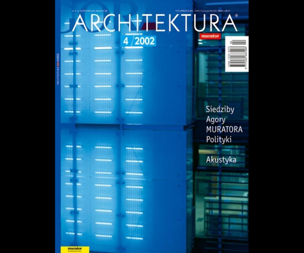 Okładka Miesięcznik Architektura 04/2002