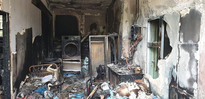 Pożar garażu przy Uniwersyteckim Szpitalu Klinicznym
