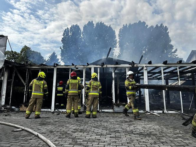 Pożar pawilonów handlowych we Władysławowie