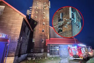 Pożar wieży nadawczej na Śnieżnych Kotłach! Świadek wziął sprzęt i sam wdrapał się na budynek [ZDJĘCIA]