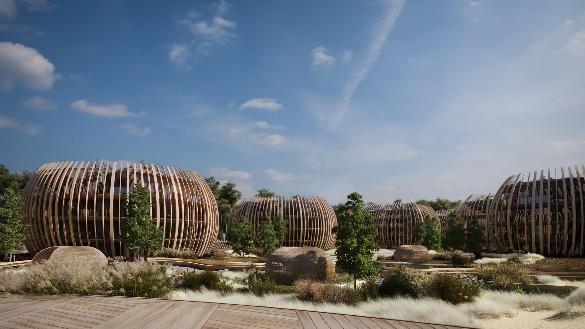 Kompleks dziewięciu apartamentowo-hotelowych pawilonów na Wyspie Sobieszewskiej