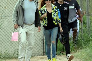 Shakira i Pique na meczu syna