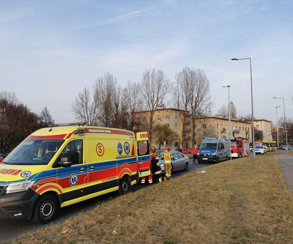 Wypadek z udziałem rowerzysty w centrum Katowic