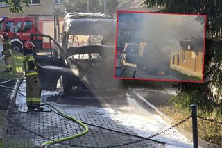 Eksplozje i słup dymu nad Niskiem. Przed SOR-em spłonęła karetka! 