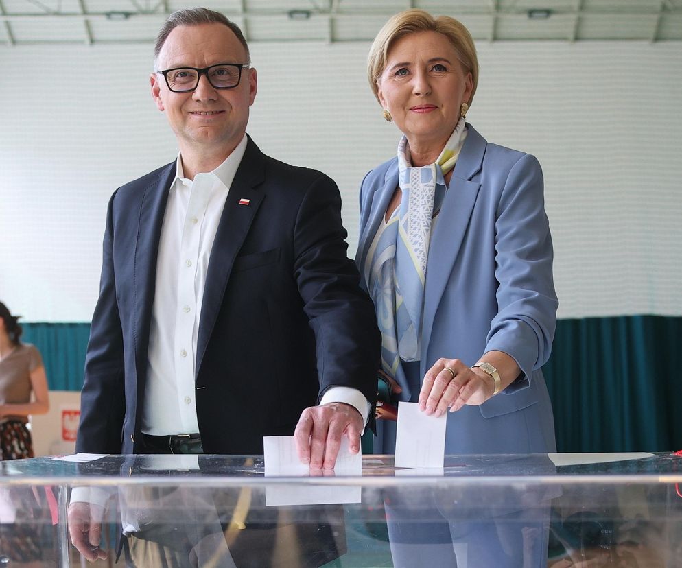 Głosowanie Andrzeja i Agaty Dudów 