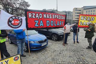 Protest taksówkarzy w Warszawie