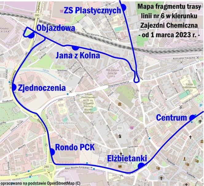 Zmiany w kursowaniu autobusów MZK w Zielonej Górze od 1 marca 2023 r.