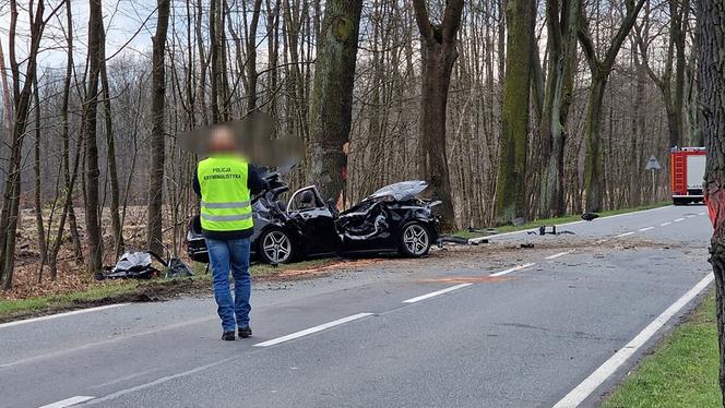 Śmiertelny wypadek w Bieruniu. Samochód uderzył w drzewo 