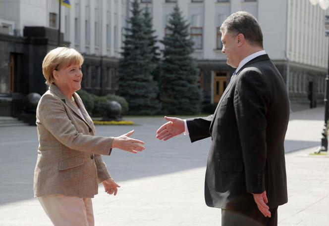 Angela Merkel i Petro Poroshenko w Kijowie 