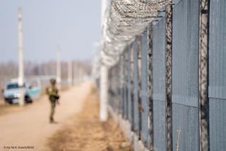 Zapora na granicy z Białorusią