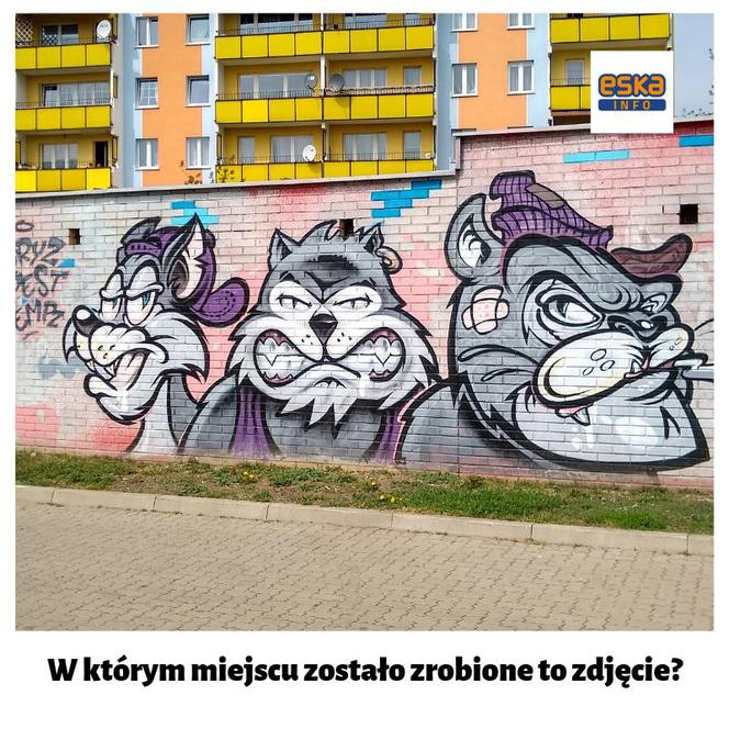 Ul. Popiełuszki mural w Białymstoku