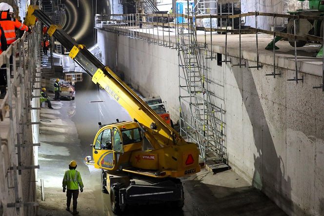 Budowa tunelu w Łodzi - przystanek Polesie