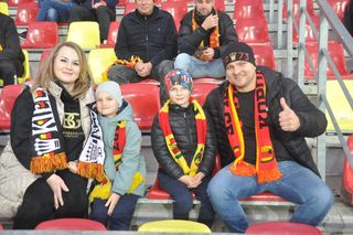 Piłkarze i kibice Korony Kielce