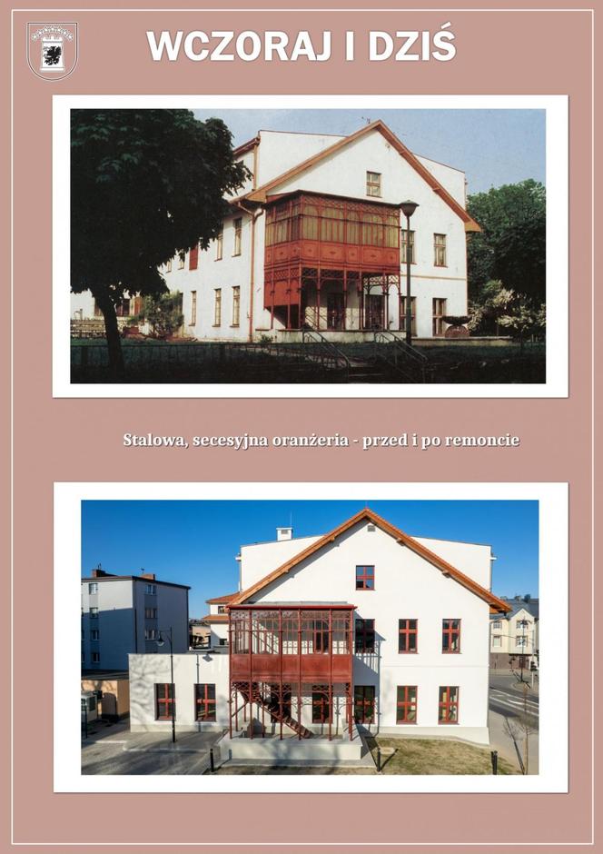 Siedziba Starostwa Powiatowego w Kartuzach przed i po remoncie