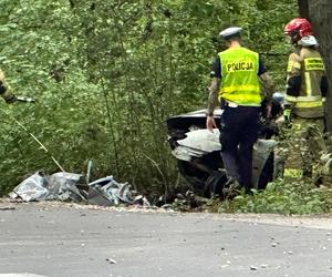 Dachował ,jego auto stanęło w ogniu. Nikt nie zdołał mu już pomóc