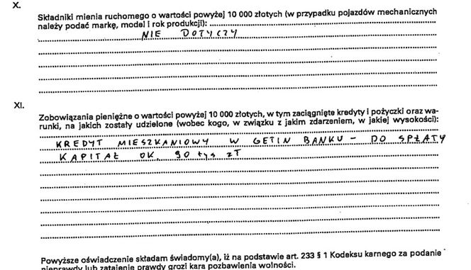 oświadczenie majątkowe europosła Mariusza Kamińskiego