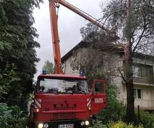 Potężne burze nad Polską. Drzewa spadały na samochody, setki interwencji straży pożarnej 