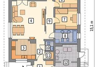 Projekt domu M216 Skryta tęsknota - wizualizacje, plany, rysunek, aranżacje, zdjęcia