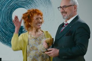 M jak miłość, kulisy serialu: Ola (Ewa Kolasińska) , Werner (Jacek Kopczyński)