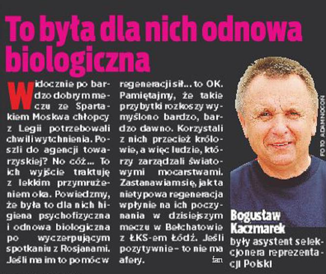 Trener Kaczmarek po skandalu po Spartak - Legia