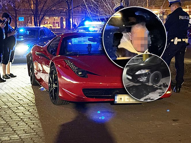 Znany TikToker driftował czerwonym Ferrari. Rozbił auto i uciekł