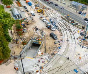 Budowa tramwaju na Rakowieckiej w Warszawie