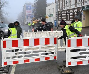 Ulica Zwycięstwa w Koszalinie zamknięta