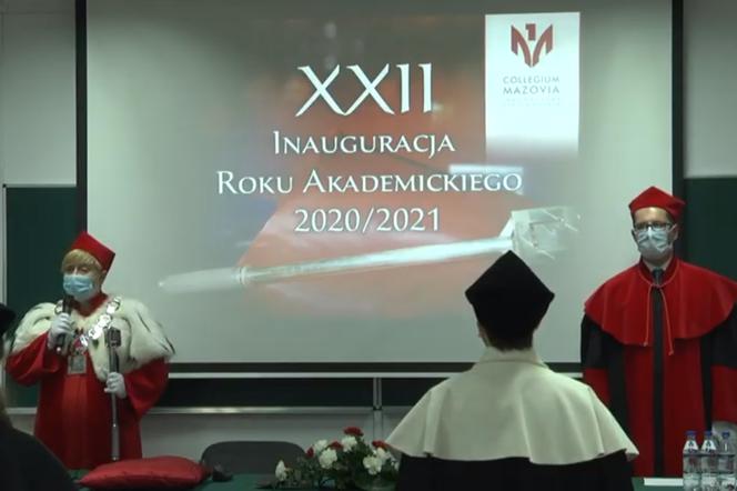 Inauguracja roku akademickiego 2020/2021 w Collegium Mazovia była transmitowana online