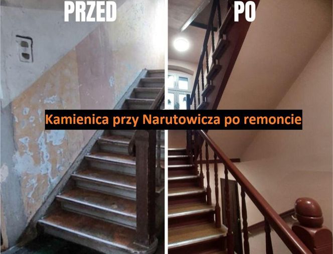 Kamienica przy Narutowicza w Lesznie po remoncie 