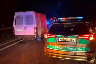 Pościg Straży Granicznej za busem z migrantami na Zakopiance