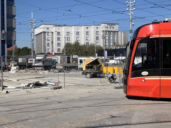 Remont torowisk w Katowicach na Rynku