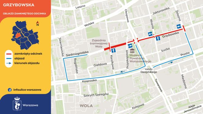 Grzybowska znów rozkopana