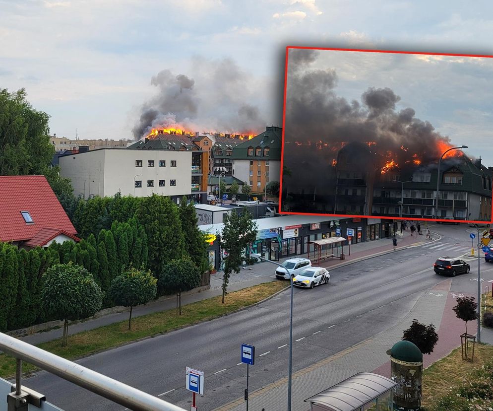 Pożar bloku mieszkalnego w Ząbkach 