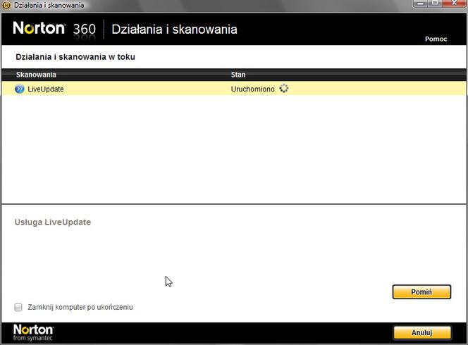 Polski Norton 360 4.0 - pobieranie sygnatur