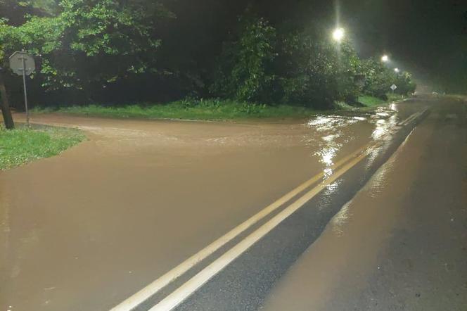 DK Nr 42 tuż przed centrum Wąchocka