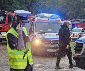 Wypadek w pobliżu Konotopu  - autobus z tirem 