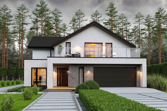 Dom z garażem na dwa auta. Sporo dodatkowego miejsca na wszystko