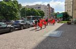 Protest ratowników medycznych w centrum Katowic. Domagają się podwyżek, zablokowali główną ulicę miasta [ZDJĘCIA]