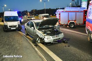 Wypadek na rondzie Św. Urbana w Zielonej Górze