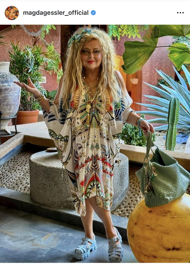 Magda Gessler w luksusowych sandałach ukrywa haluksy