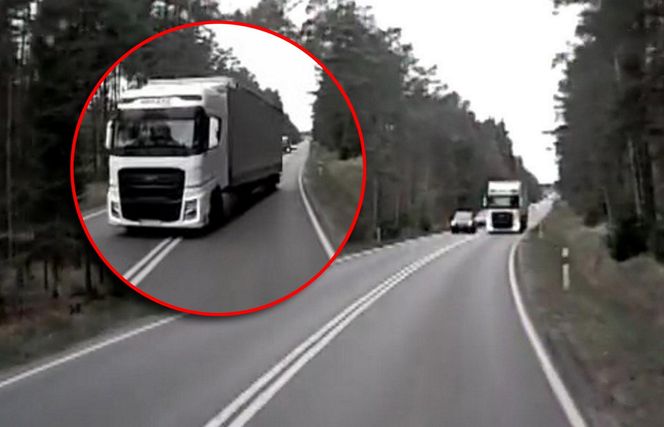 Tir jechał na zderzenie z autobusem pełnym pasażerów. O krok od tragedii na DK 11 pod Tarnowskimi Górami [ZDJĘCIA].